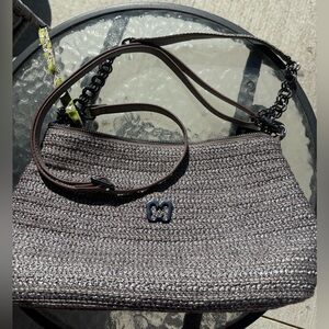 Woven Crossbody Bag in Grey by Eric Javits